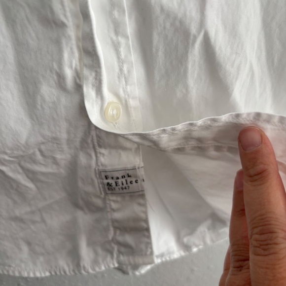 FRANK & EILEEN JOEDY Boyfriend Button-Up Shirt in White - Picture 5 of 9